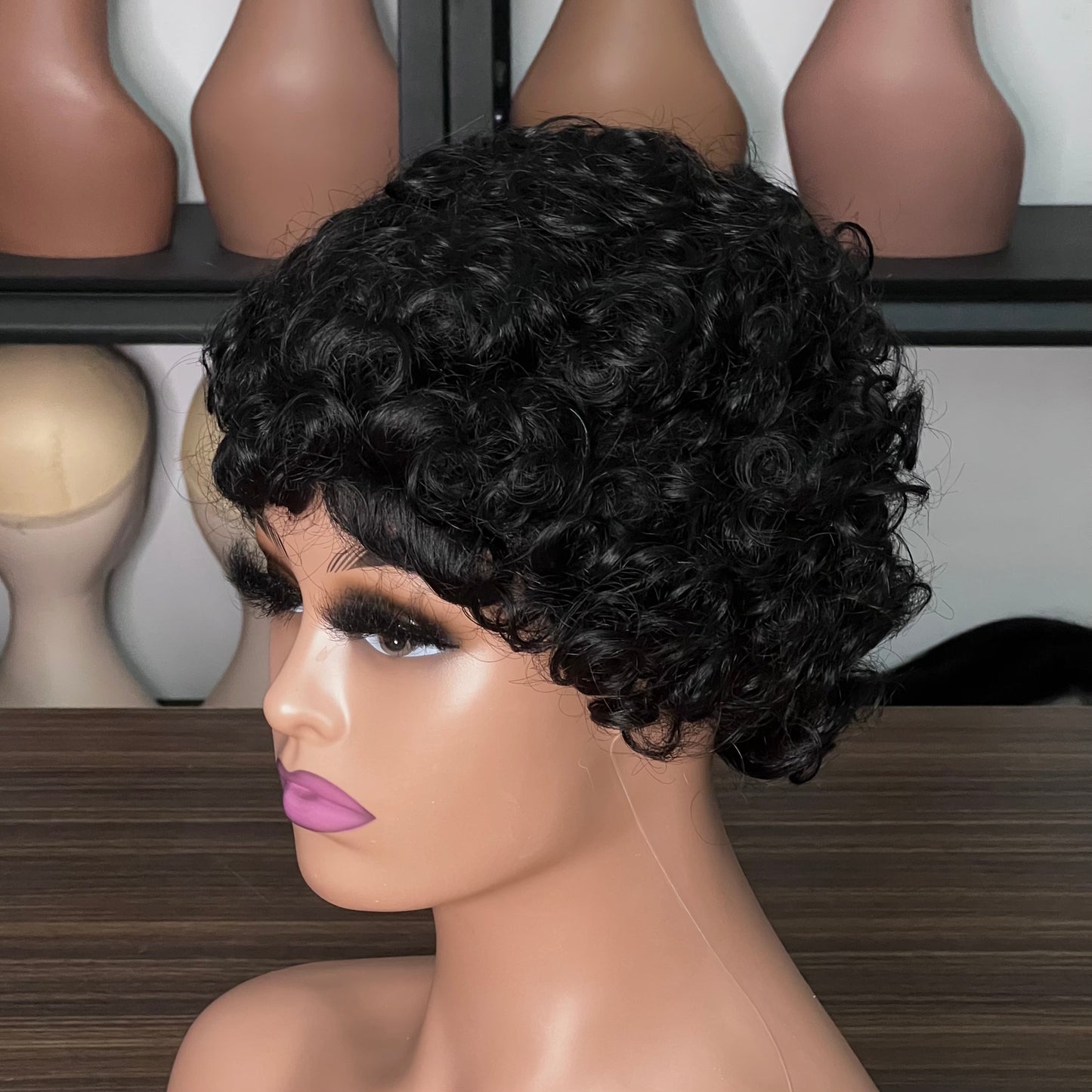 Wholesale Pixie Curls Wigs No Lace Supplier Factory