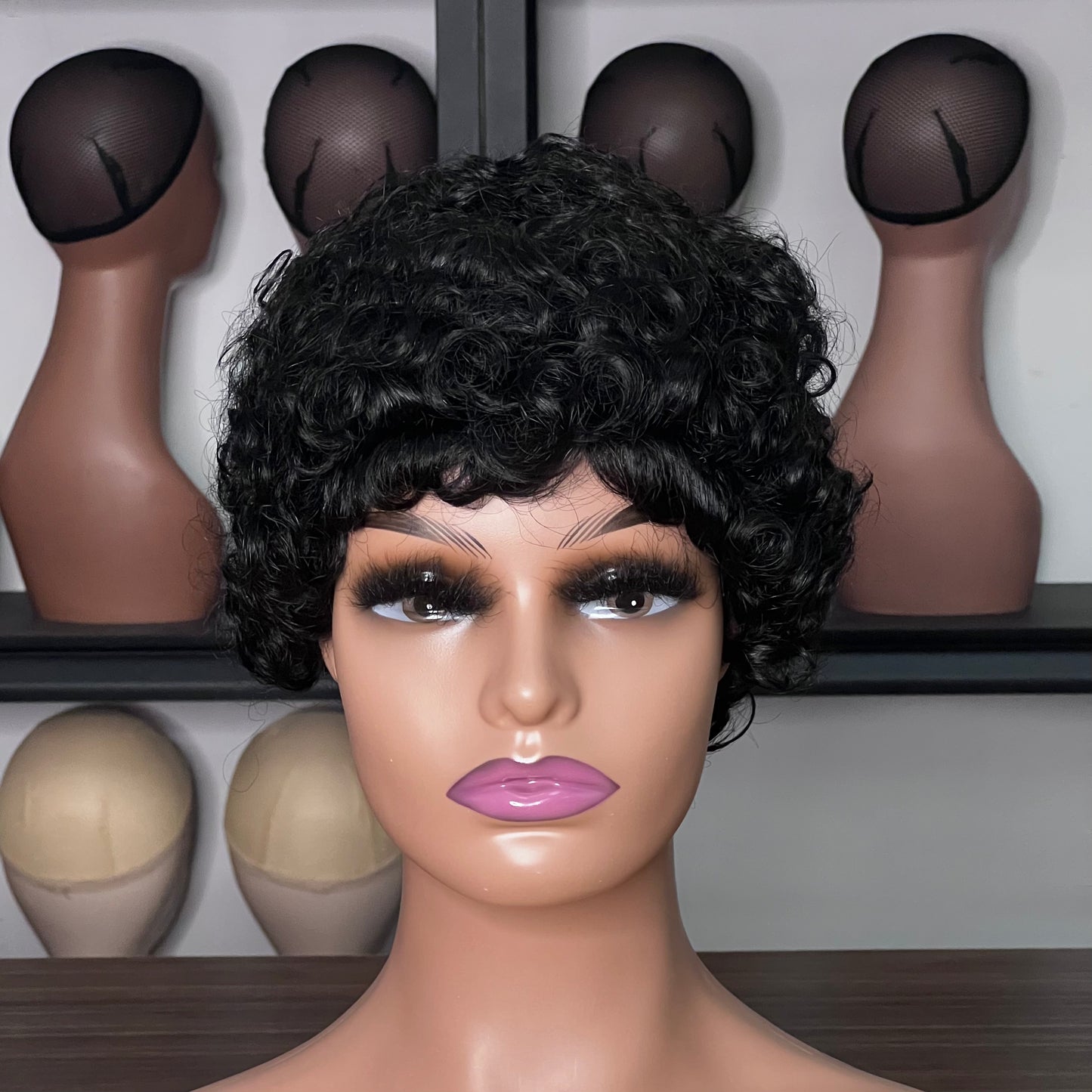 Wholesale Pixie Curls Wigs No Lace Supplier Factory