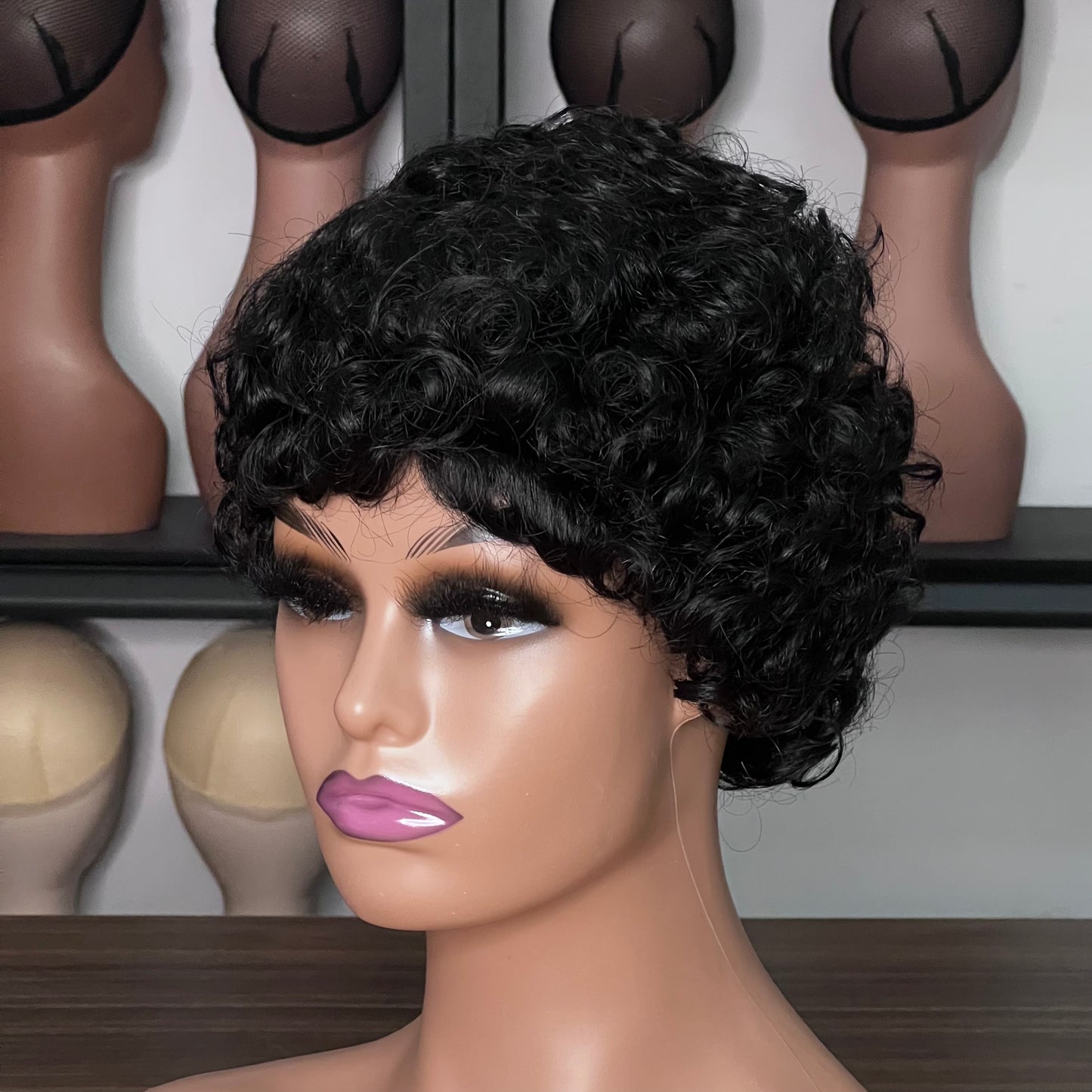 Wholesale Pixie Curls Wigs No Lace Supplier Factory