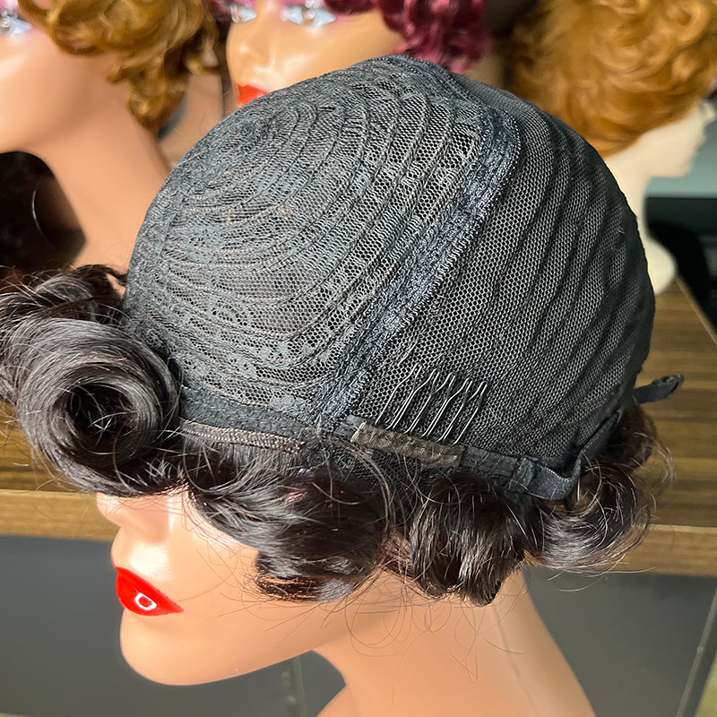 Short Pixie Curl 13x1Lace Remy Human Hair Wig Perruque Pixie Cut Lace Front Wigs Brazilian