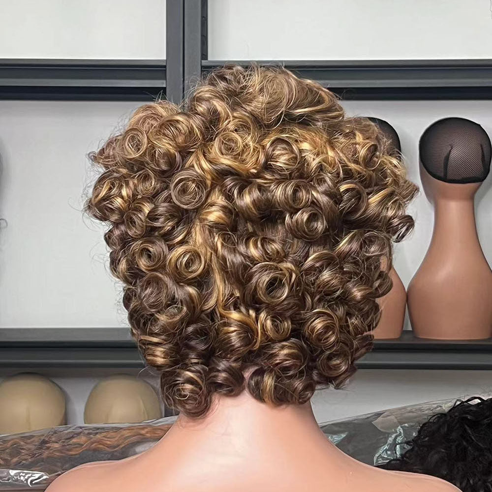 Best Short Bouncy Curls Wig with Fringe Manufacturer